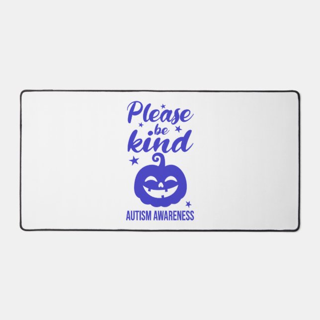 Halloween Bodybuilder Gym Fitness - Ghost Workout  Desk Mat (Front)