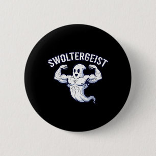 Halloween Bodybuilding Ghost Funny Swoltergeist 2 Inch Round Button