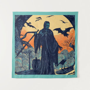 Halloween - Bois Style 3 Tapisserie