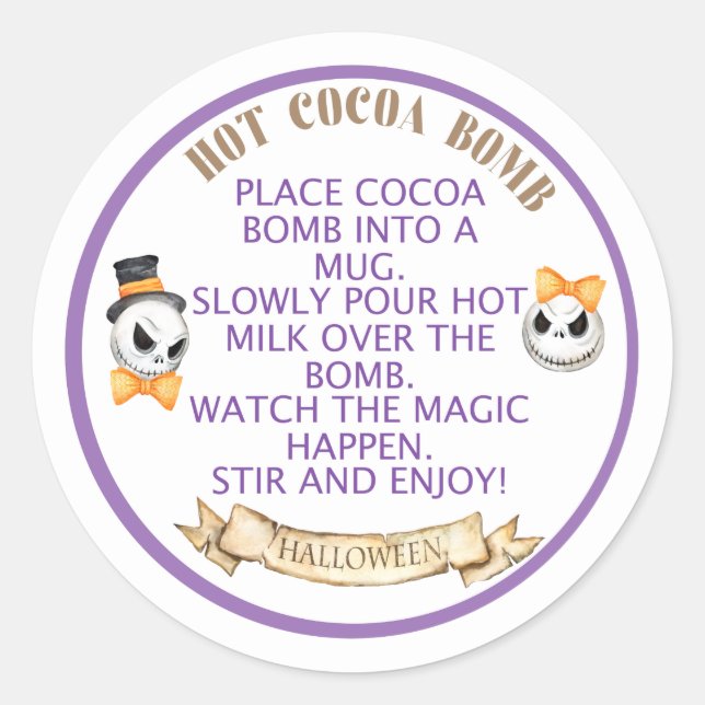 HALLOWEEN  bomb, cocoa bomb label (Front)
