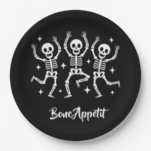Halloween Bone Appetit Paper Plate