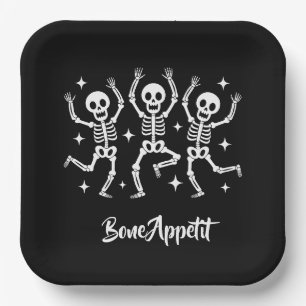 Halloween Bone Appetit Paper Plate