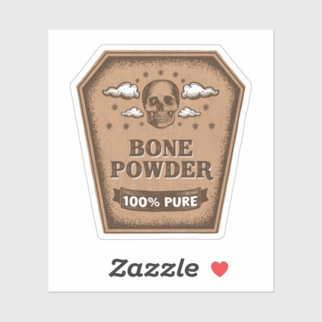Halloween Bone Powder Witch's Potion Bottle (Sheet)