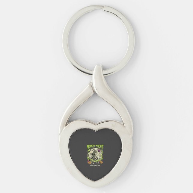 Halloween Bone Rider Mischief Keychain (Front)