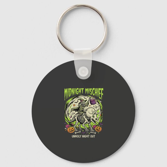 Halloween Bone Rider Mischief Keychain (Front)