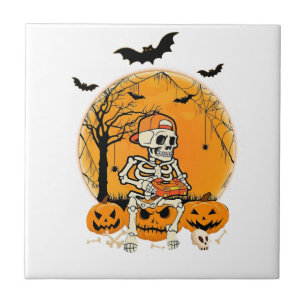 Halloween BonePumpkin Tile