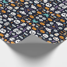 HALLOWEEN BOO AND PUMPKIN SEAMLESS PATTERN