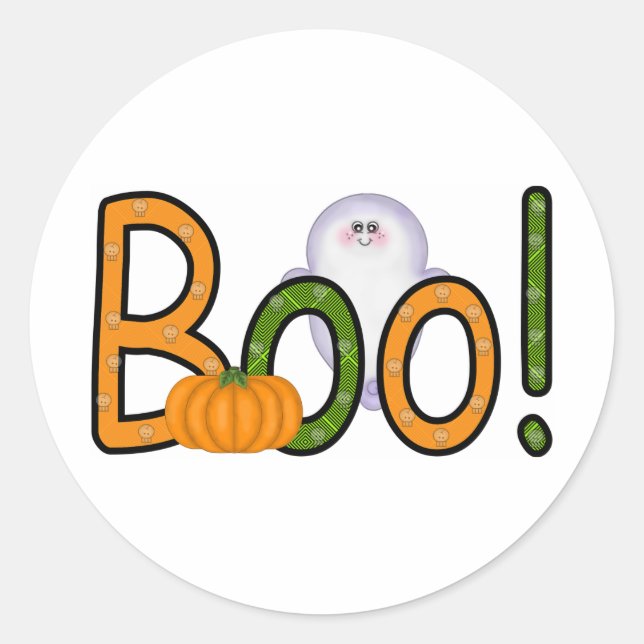 Halloween Boo ! Autocollant (Devant)