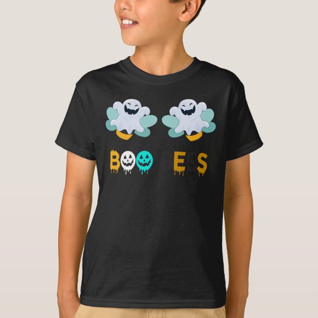 Halloween Boo Bees Ghost Matching Couples Family F T-Shirt (Front)