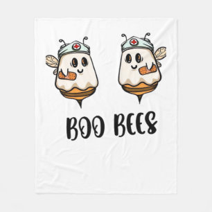 Halloween Boo Bees Nurse Classic T-Shirt Fleece Blanket