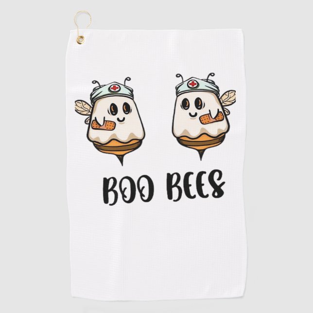 Halloween Boo Bees Nurse Classic T-Shirt Golf Towel (Front)
