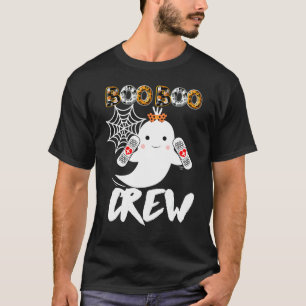 Halloween Boo Boo Crew Ghost Nurse Costume Rn Nurs T-Shirt
