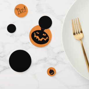 Halloween Boo!   Creepy Pumpkins Confetti
