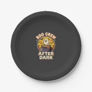 Halloween Boo Crew Badge Paper Plate