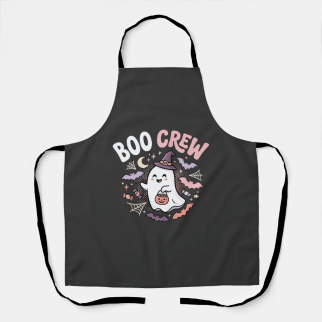 Halloween Boo Crew Ghost Apron (Front)