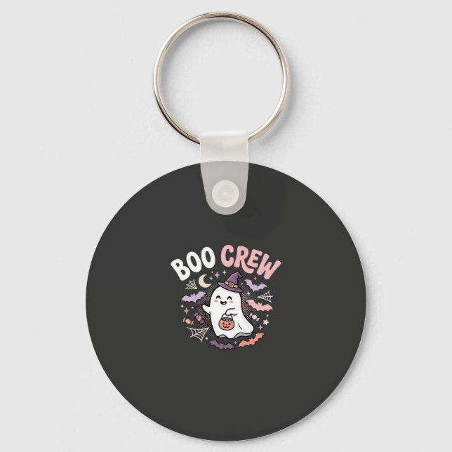 Halloween Boo Crew Ghost Keychain (Front)