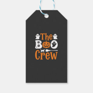 Halloween Boo Crew Ghost Pumpkin Cat Design Gift Tags