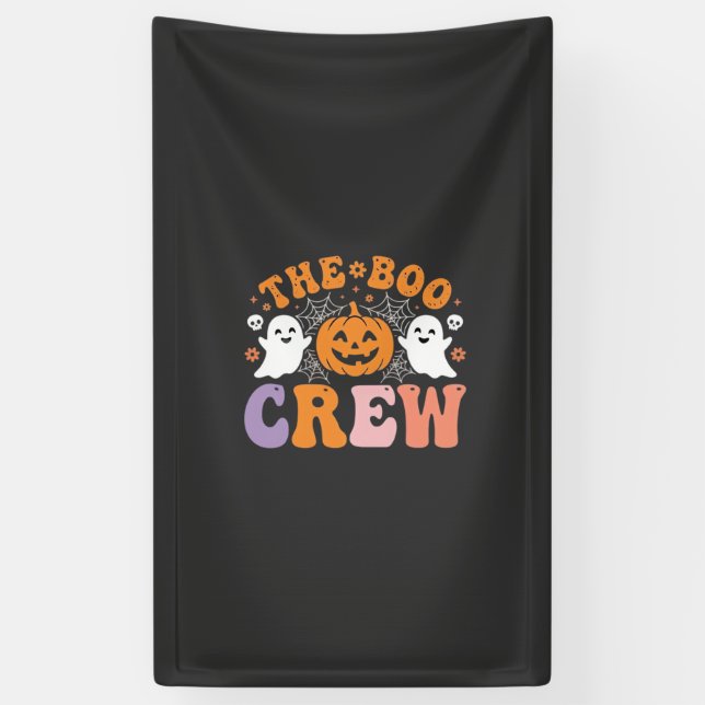 Halloween Boo Crew Ghost Pumpkin Design_1 Banner (Vertical)