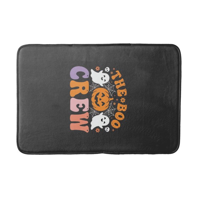 Halloween Boo Crew Ghost Pumpkin Design_1 Bath Mat (Front)