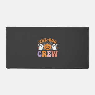 Halloween Boo Crew Ghost Pumpkin Design_1 Desk Mat