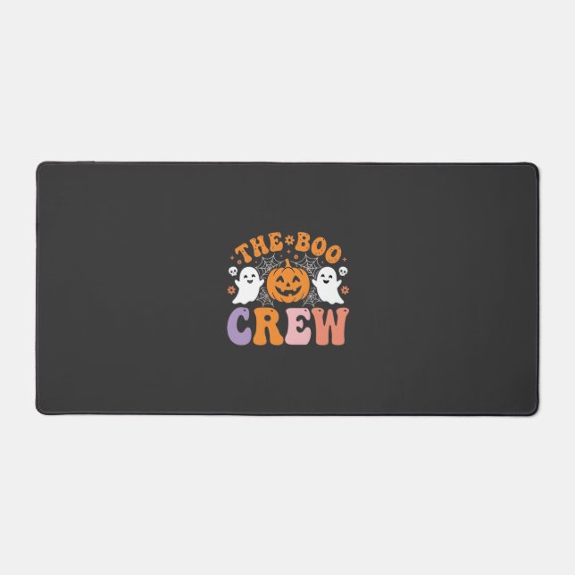Halloween Boo Crew Ghost Pumpkin Design_1 Desk Mat (Front)