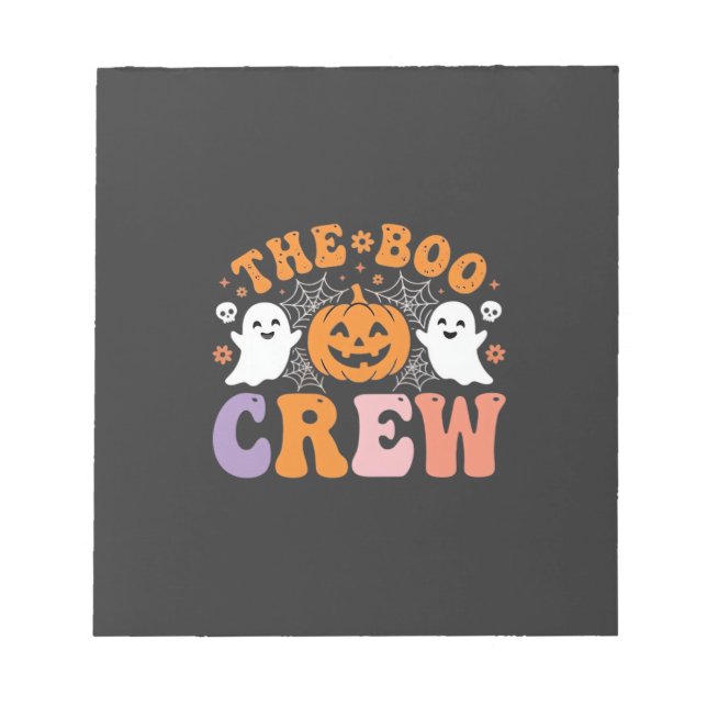 Halloween Boo Crew Ghost Pumpkin Design_1 Notepad (Front)
