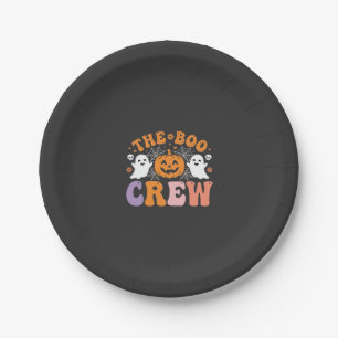 Halloween Boo Crew Ghost Pumpkin Design_1 Paper Plate