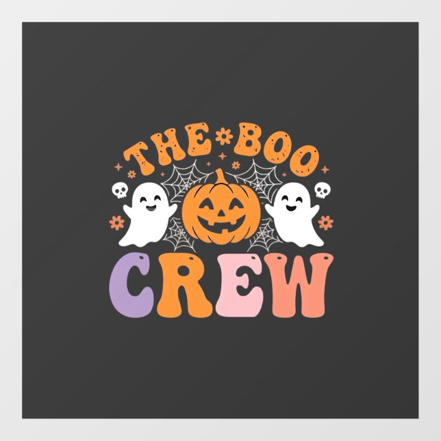 Halloween Boo Crew Ghost Pumpkin Design_1 Window Cling (Sheet)