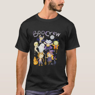 Halloween Boo Crew Monsters Vampire Bat Witch Ghos T-Shirt