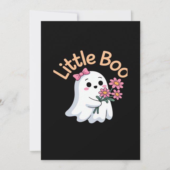 Halloween Boo Cute Family Holiday Card (Front)