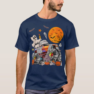 Halloween Boo Cute Ghost Monster Truck Toddler Boy T-Shirt