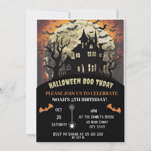  Halloween Boo-day Birthday Party Invitation