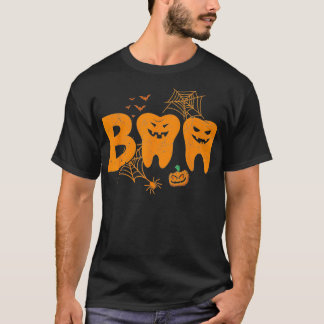 Halloween Boo Dentist Pumpkin Costume Dental Assis T-Shirt