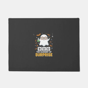 Halloween Boo Element of Surprise Ghost Design_1 Doormat