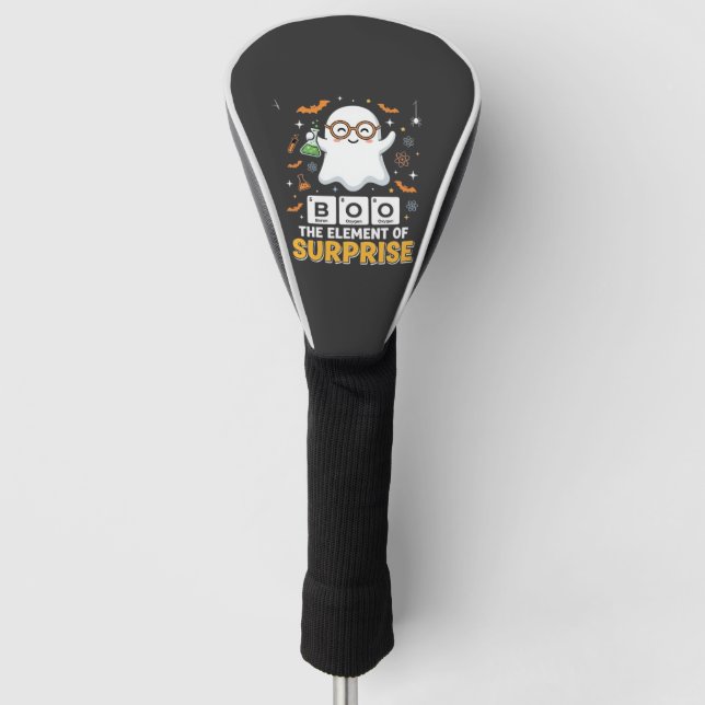 Halloween Boo Element of Surprise Ghost Design_1 Golf Head Cover (Front)