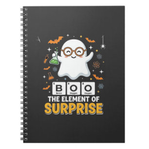 Halloween Boo Element of Surprise Ghost Design_1 Notebook