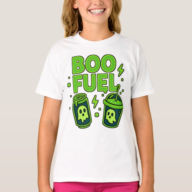 Halloween Boo Fuel Clothes spooky Outfit Unisex T-Shirt (Front)