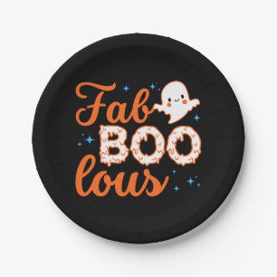 Halloween Boo Funny Paper Plate