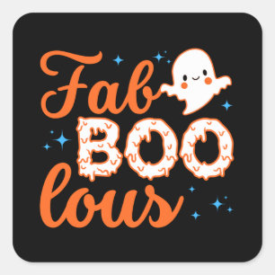 Halloween Boo Funny Square Sticker