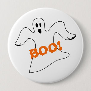 Halloween Boo Ghost 4 Inch Round Button