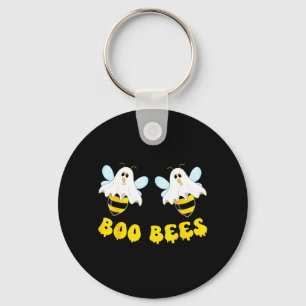 Halloween Boo Ghost Bees Funny Costume Humour Pun Keychain