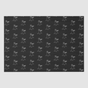 Halloween boo ghost black and white pattern tissue paper