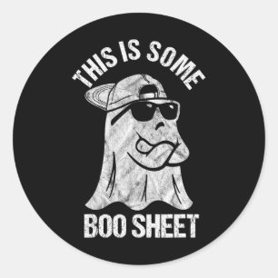 Halloween Boo Ghost Costume This is Some Boo Shee Classic Round Sticker