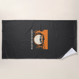 Halloween Boo Ghost Silhouette Beach Towel