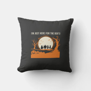 Halloween Boo Ghost Silhouette Throw Pillow