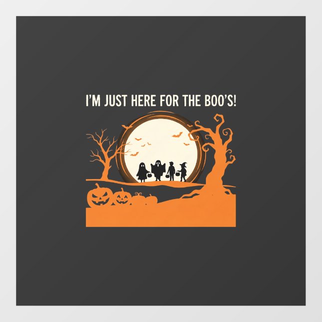 Halloween Boo Ghost Silhouette Window Cling (Sheet)