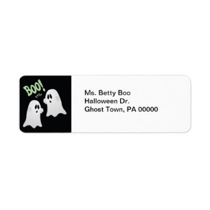 Halloween Boo! Ghosts Return Address Labels