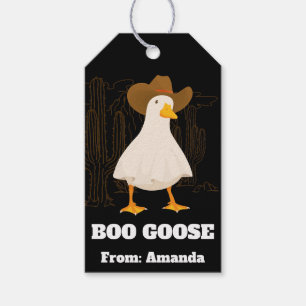 Halloween Boo Goose Funny Cute Ghost Simple Fun  Gift Tags