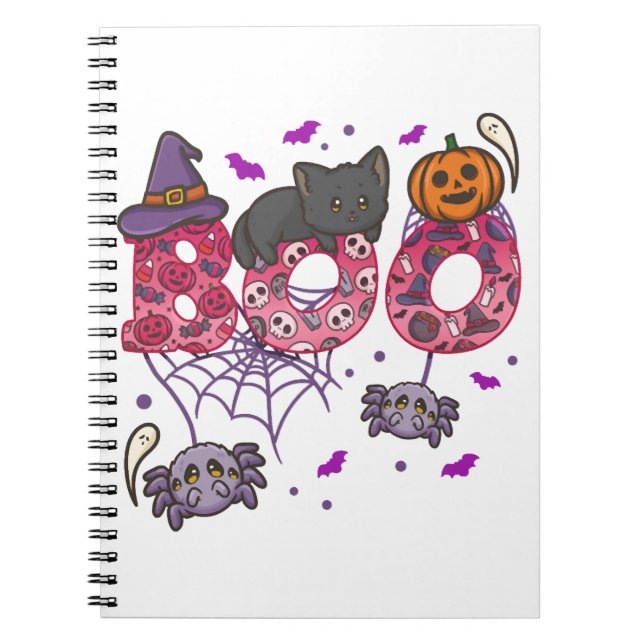 Halloween Boo Halloween Costume Notebook (Front)