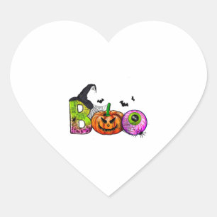 HALLOWEEN BOO      HEART STICKER